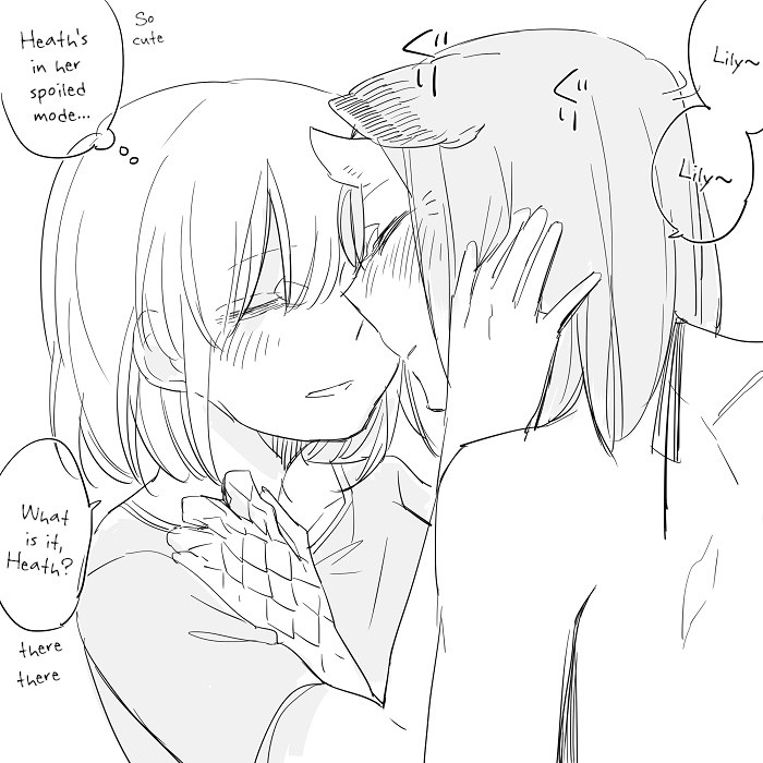 Lily and Heath nuzzling