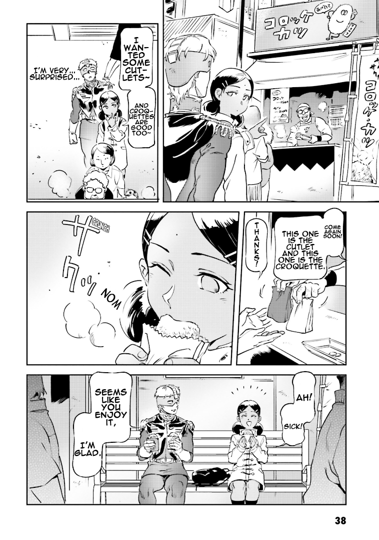 Lalah eating food cutely.